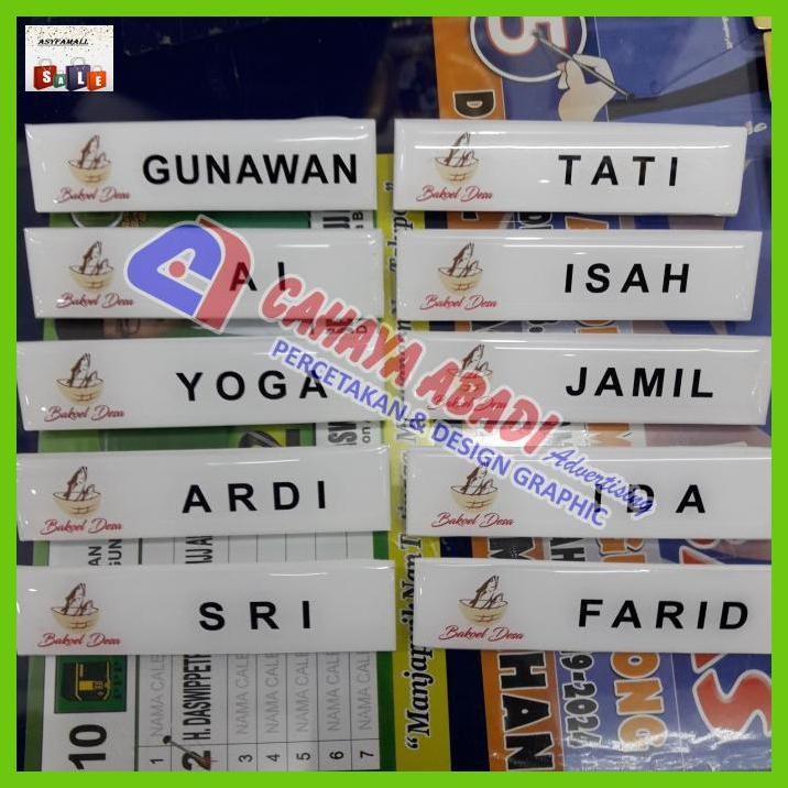 

DOCUMENTO- NAMA DADA | NAME TAG | PAPAN NAMA LOGO COTING - PENITI -ASLIII.