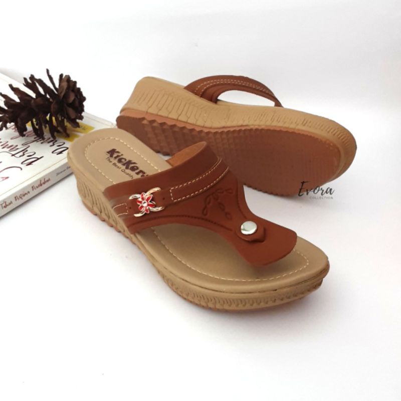 Sandal wanita wedges hak 5 cm | sandal jepit wanita wedges