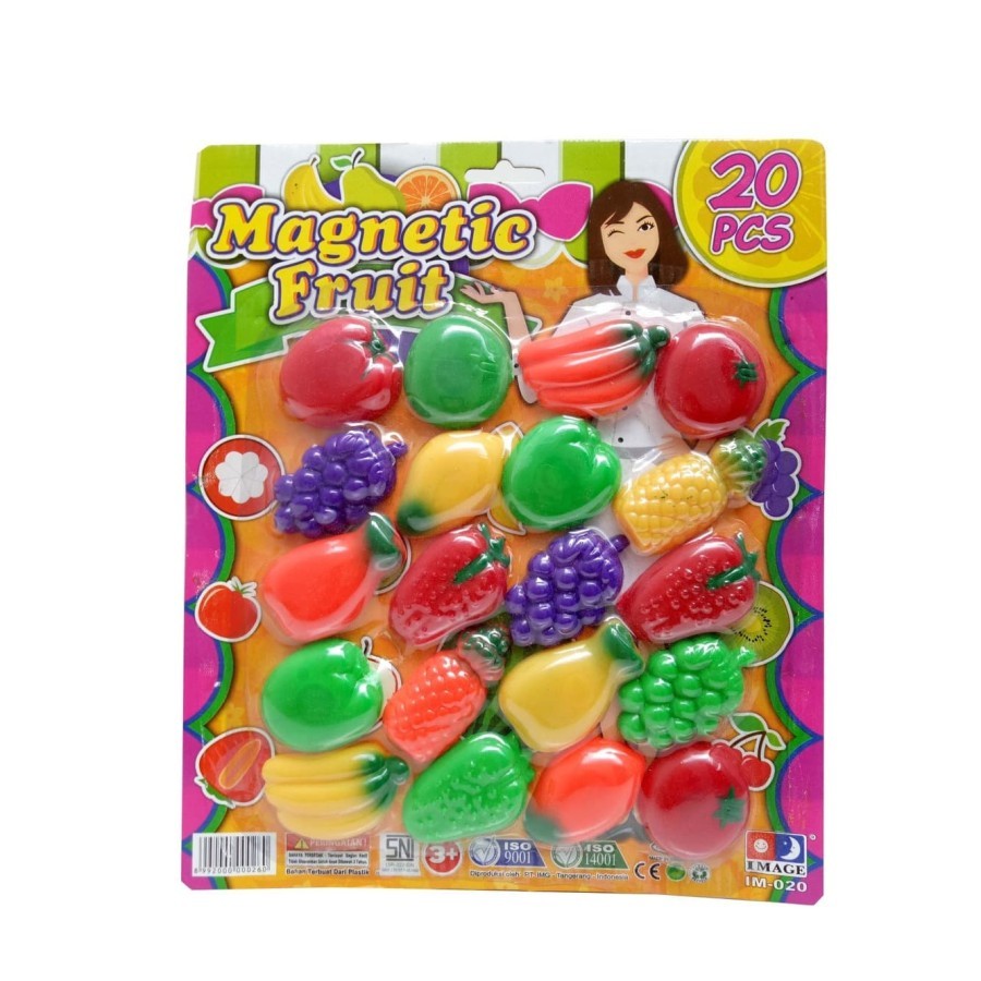 mwn.toys Magnetic Fruit Tempelan Kulkas 20 pcs No IM-020