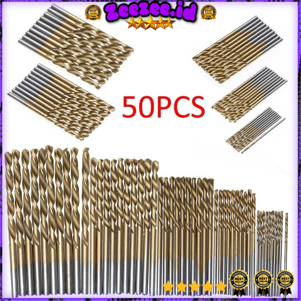 Mata Bor Power Drill Bits Titanium Coated 50PC