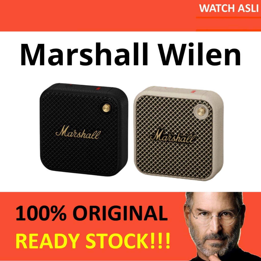 Marshall Willen Portable Bluetooth Speaker Black Brass Cream Original