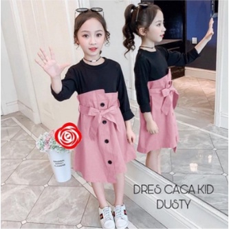 Setelan Anak Import 3IN1 CACA / Baju Anak Import / Pakaian Anak Import OOTD / 6 7 8 9 tahun Dress An