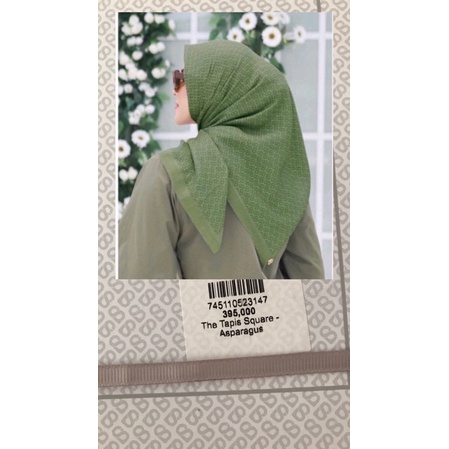 BUTTONSCARVES THE TAPIS SQUARE - ASPARAGUS