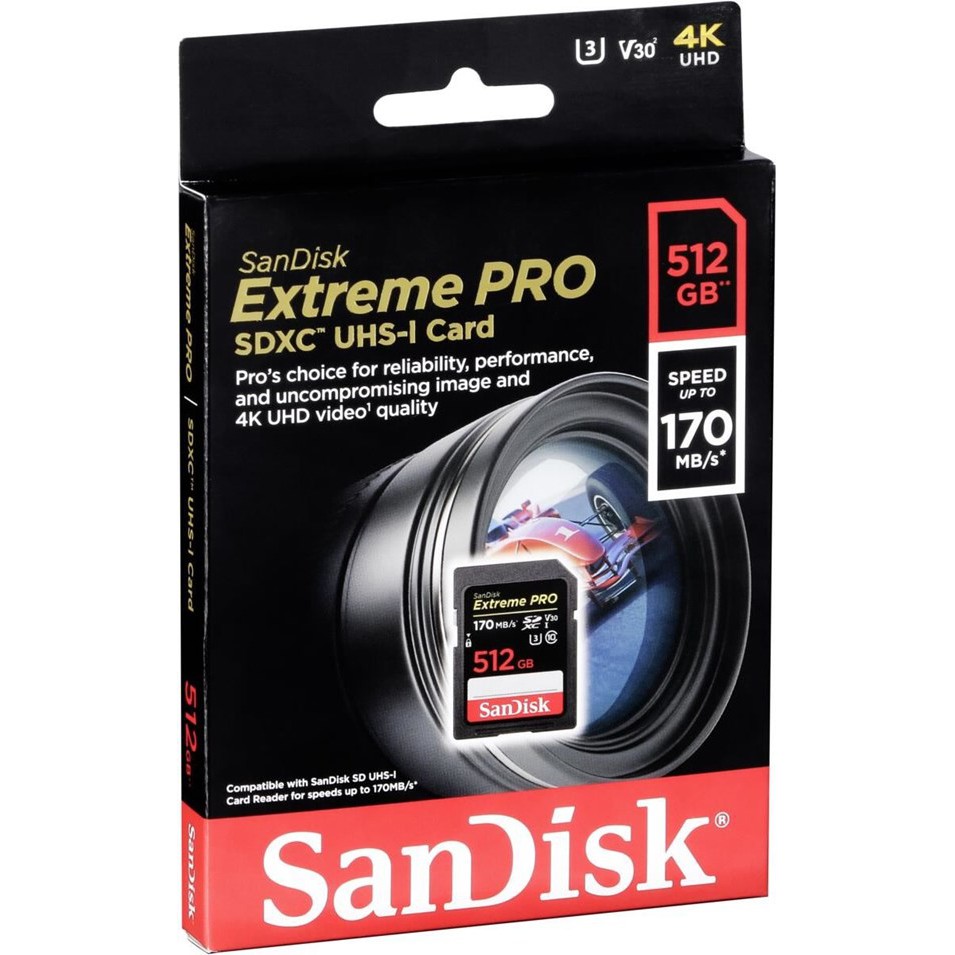 SDSDXXY - Sandisk Extreme Pro SDXC UHS-I 170MB/s 512GB