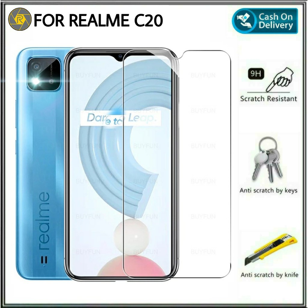 Tempered Glass Realme C31 C33 C35 C55 C20 C20A C11 2021 C25s C25Y Antigores Kaca Screenguard Screen Protector Temperglass