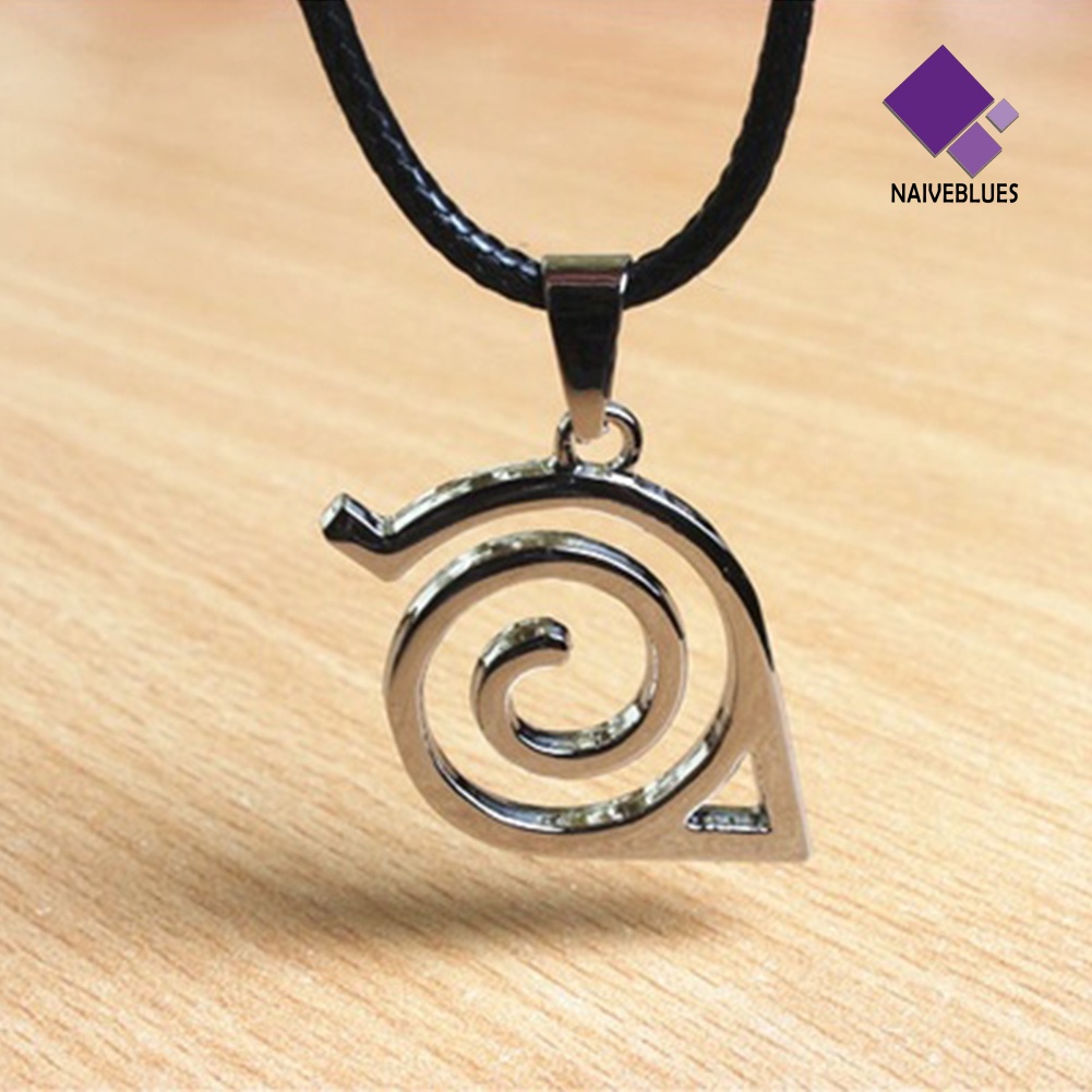 Naiveblue Kalung Rantai Dengan Liontin Anime Naruto Bahan Metal Untuk Unisex / Pria / Wanita