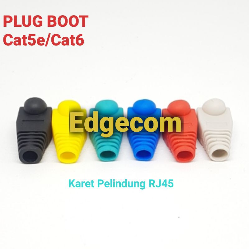 Plug Boot RJ45 Karet pelindung Konektor RJ45 Satuan/Eceran