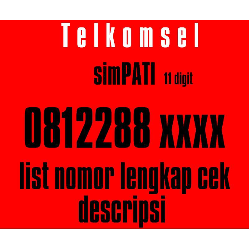Kartu perdana simpati 11 digit