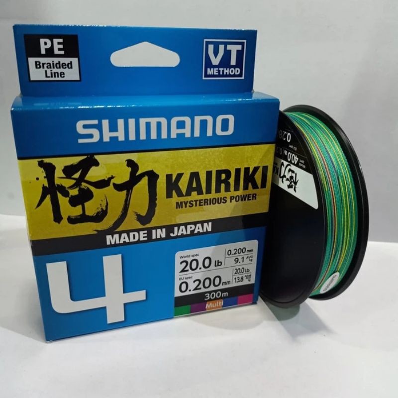 Senar PE SHIMANO KAIRIKI X4 300M 20LBS MULTI COLOUR