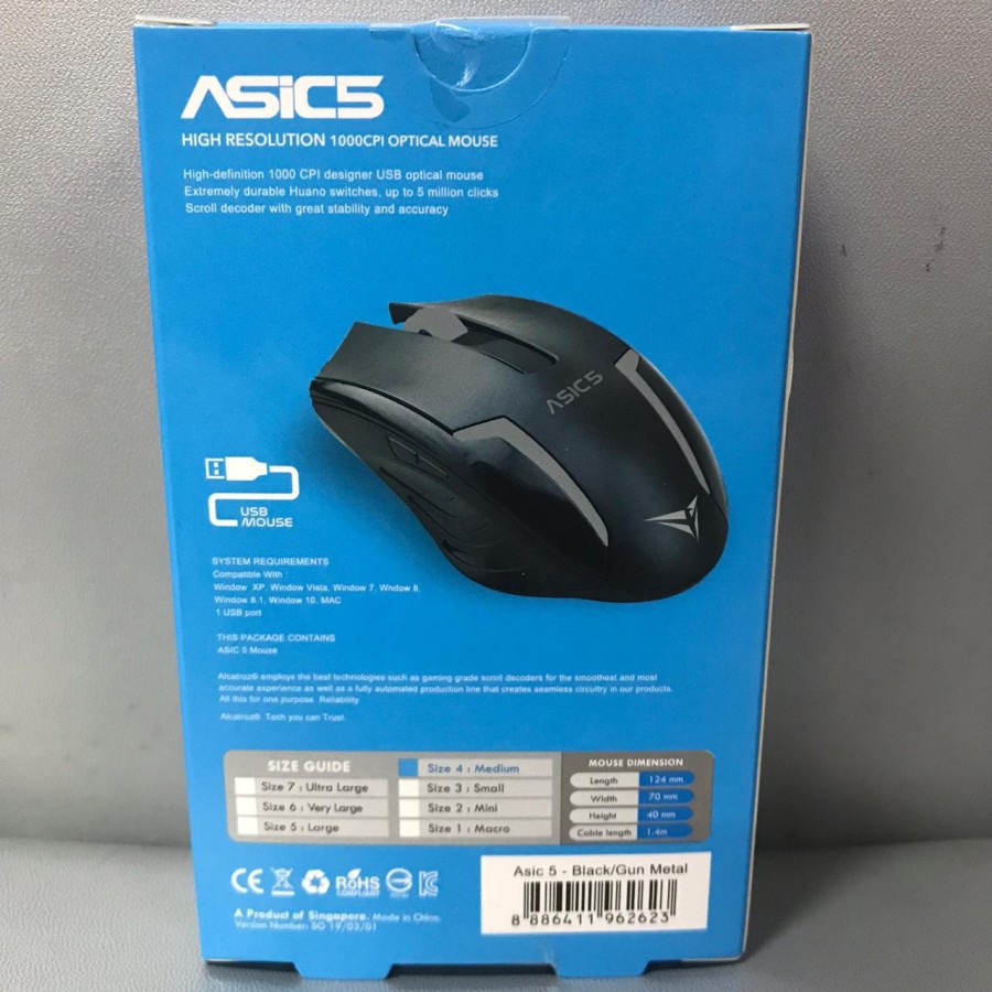 MOUSE KABEL USB MOSE USB ALCATORZ ASIC 5