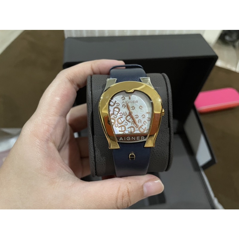 Aigner Women's Watch Leather - Navy Blue