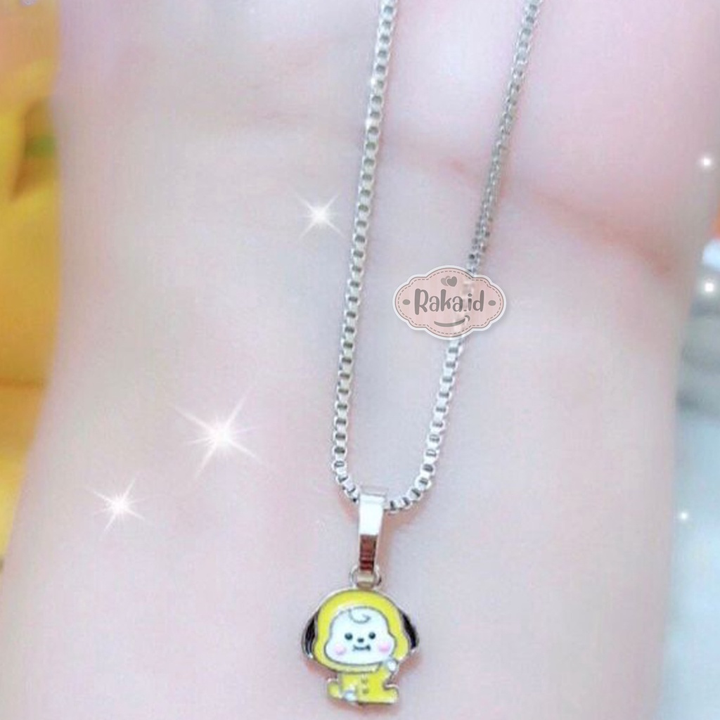 Kalung Anak Rantai Italy Motif BT21 Chimmy Perhiasan Cantik Anak Lapis Emas 18k 819