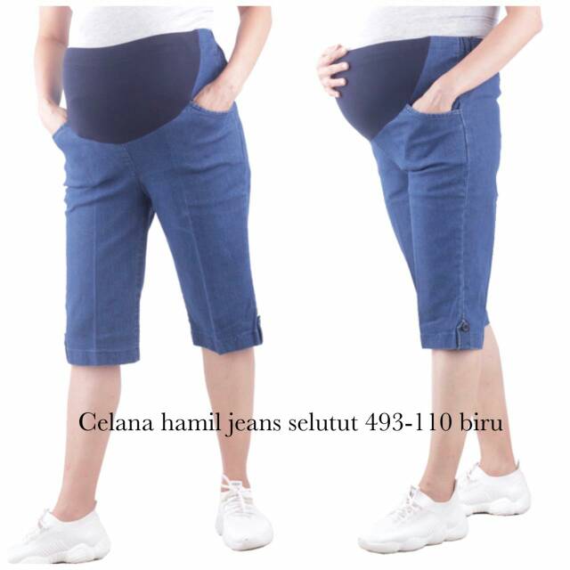 Baju hamil celana hamil jeans 493 biru