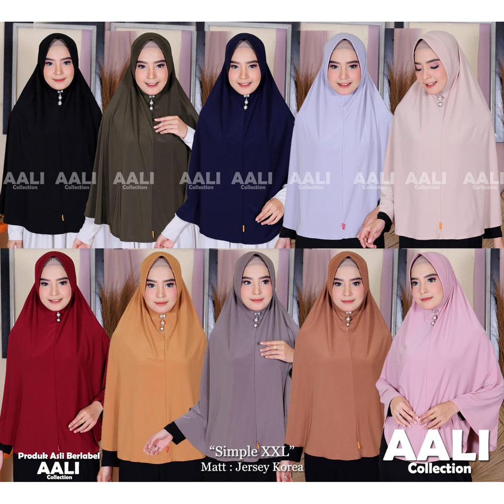 Hijab Jersey Aali Polos Plong xxl model Kerudung Terlaris