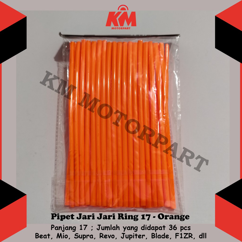 Pipet Jari Ring 17 Motor dan Sepeda Sedotan isi 36 pcs untuk Beat Mio Nex Scoopy Vario Xride dll