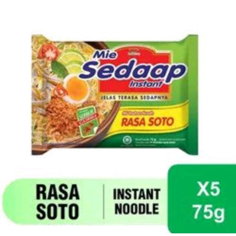 

Mie Sedaap Soto 1 pack isi 5 pcs