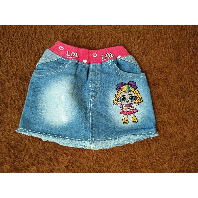 PL ROK span/pendek jeans LOL anak 2-3 tahun