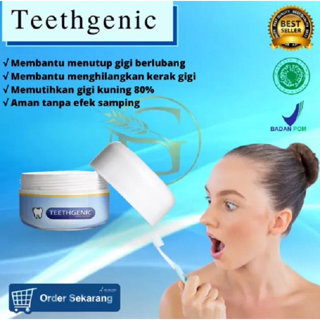 Teethgenic Teeth Whitening Activated Charcoal Carbon Pemutih Gigi Alami 30g