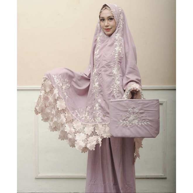 Mukena Dewasa Bordir Model Aisyah by Irvana