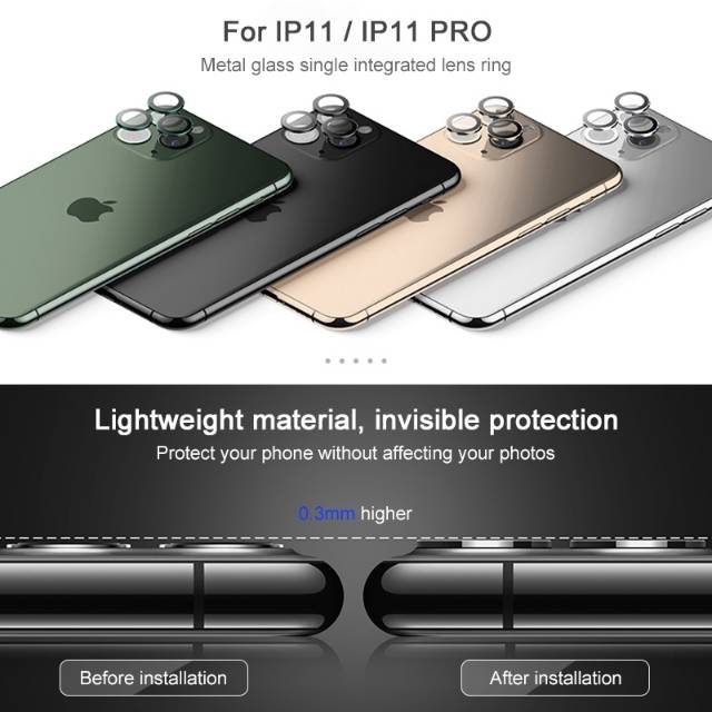 Metal Ring Tempered Glass Camera iphone 11 iphone 11 pro iphone 11 pro max Kamera