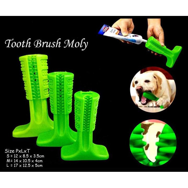 Tooth Brush MOLY / Sikat Gigi Moly / Sikat Gigi untuk Anjing Bisa Mengurangi Plak Gigi