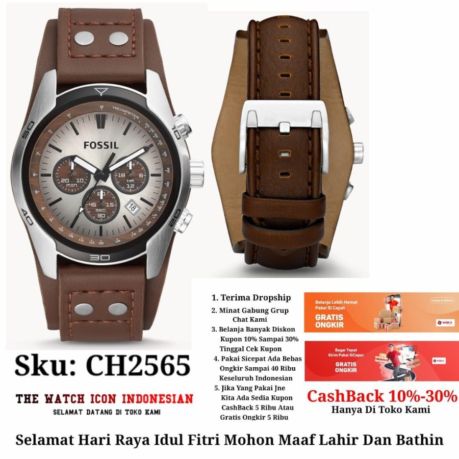 Mega Sale  JAM TANGAN PRIA MERK FOSSIL ORIGINAL TYPE : CH2565 Garansi 1th