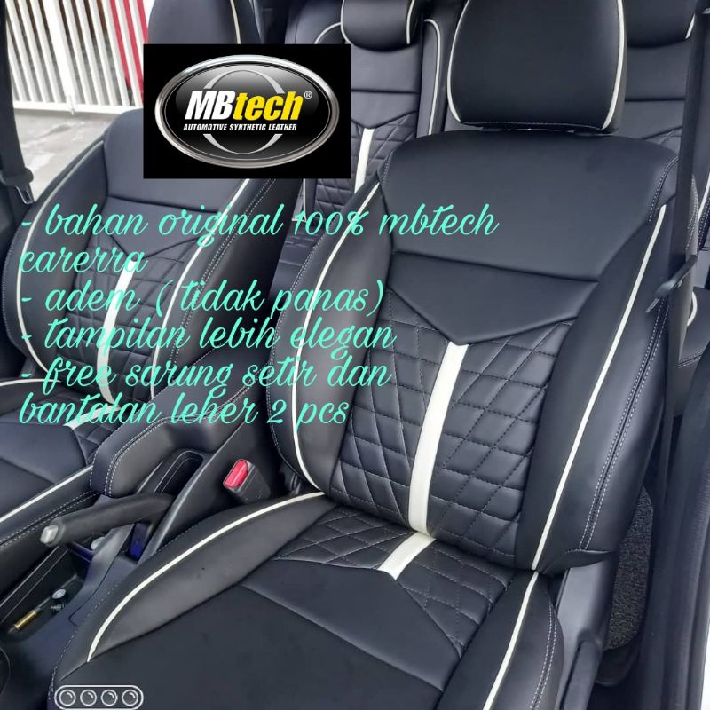 sarung jok mobil pajero,fortuner,innova reborn,rush/terios 2021,xpander bahan mbtech carerra
