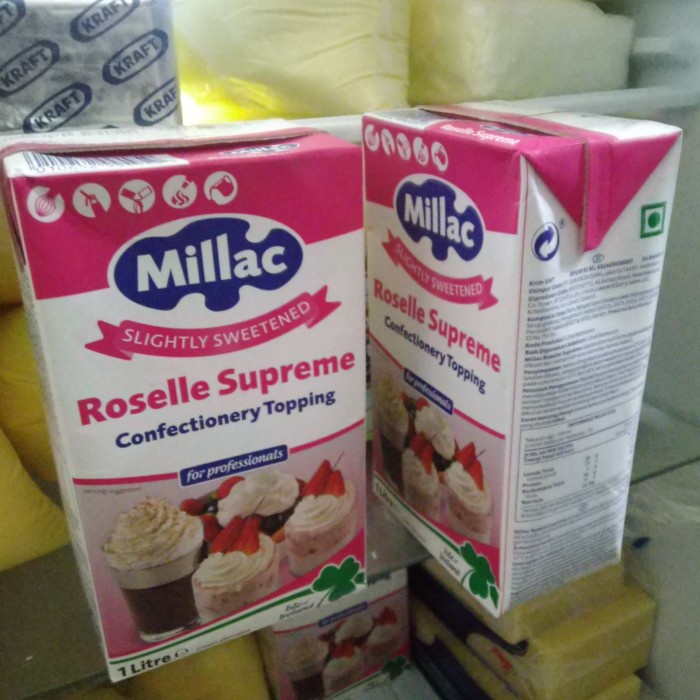 

Krim- Millac Roselle | Millac Gold Whip Cream Cair 1 Liter - Rosellesupreme -Krim.