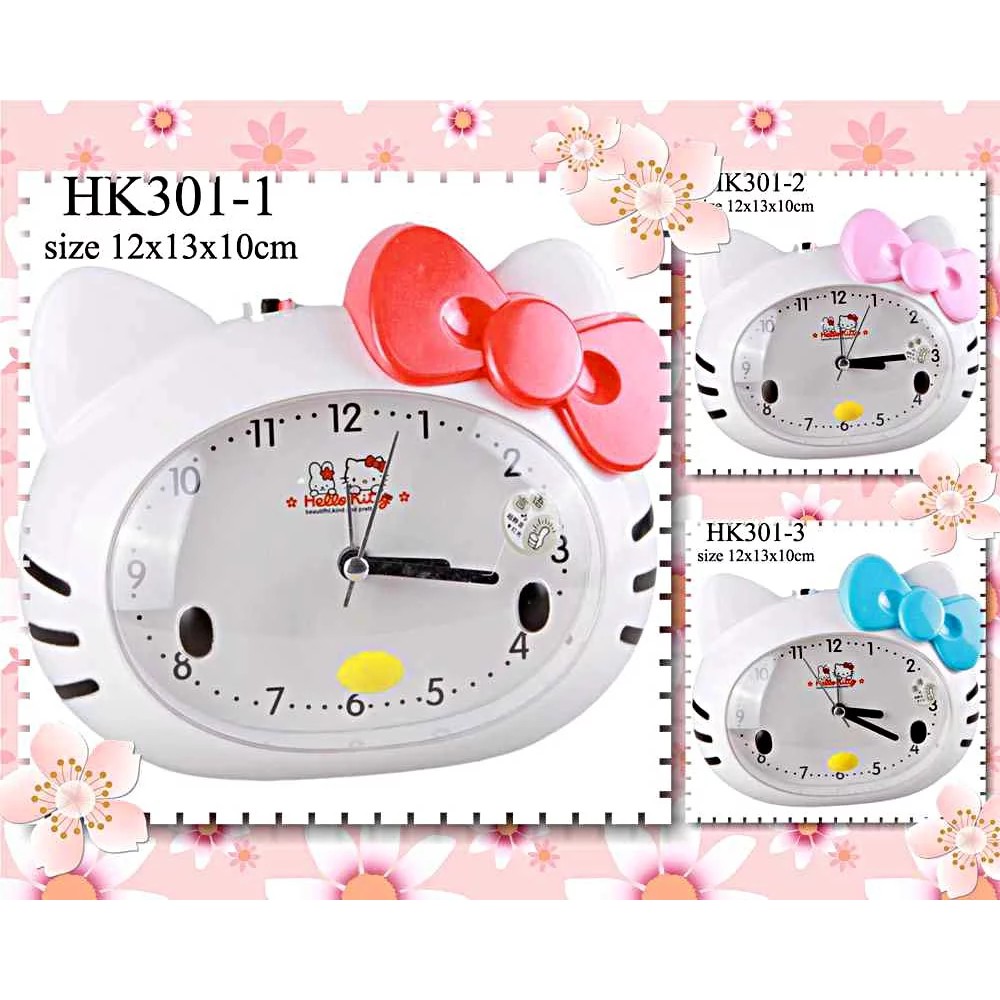 Jam Beker Weker Hello Kitty HK / Mickey Mouse / 2 Suara Alarm