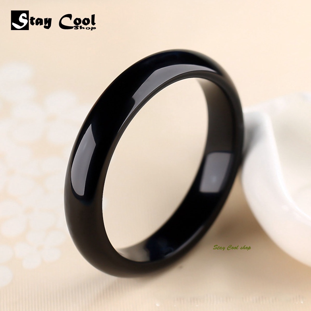 Cincin Titanium Hitam Pria Dan Wanita Anti Karat Warna Hitam/Cincin Titanium Khualitas High Premium