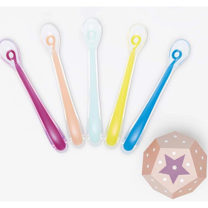 Babymoov Set 5 Silicone Spoons Sendok Makan Bayi Anak