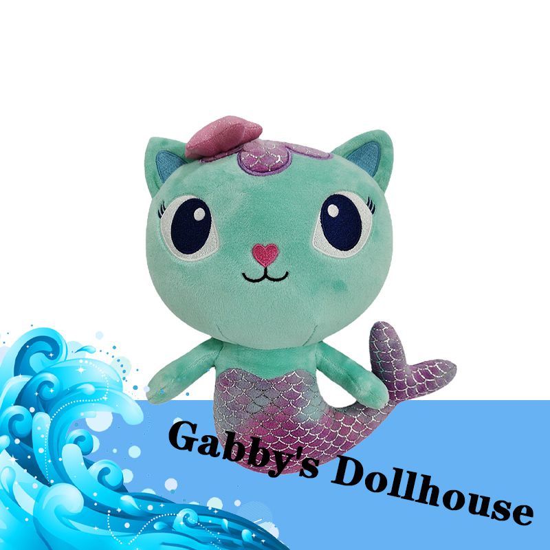 Gabby's Dollhouse Plush Toy Mermaid Cat Stuffed Doll Kids Girls Accompany Gift