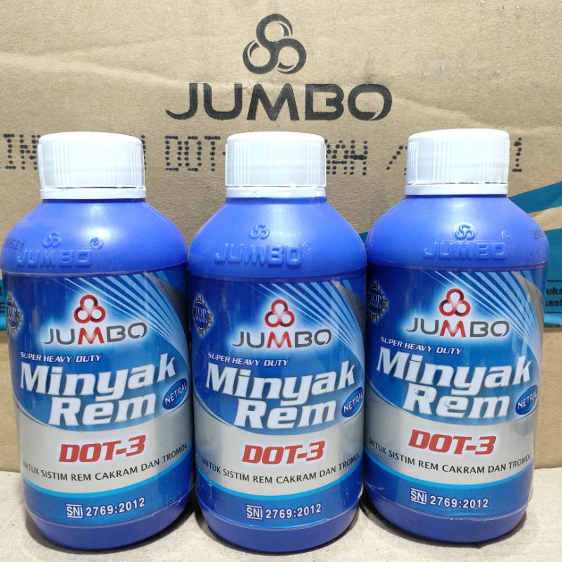 Minyak Rem JUMBO 300ml Dot 3 Warna Putih Brake Fluid Oli Rem Minyak Rem 300ml Motor / Mobil