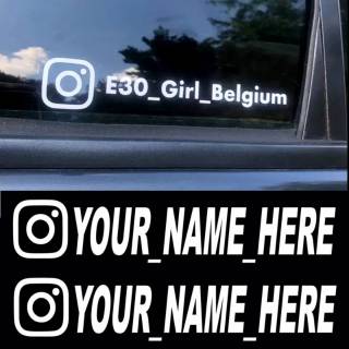 Pengguna Instagram Nama Custom Mobil Stiker Vinyl Stiker Pengguna Instagram Nama Custom Mobil Stiker Vinyl Stiker