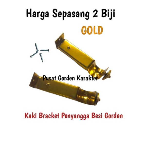 Jual Kaki Penyangga Besi Gorden Bricket Sepasang Pcs Kaki Bracket