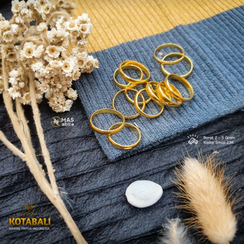 Cincin Nikah Polos  Emas 23K | emasnabire papua