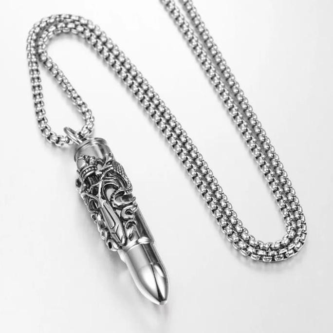 KALUNG TABUNG BOTOL PELURU BESAR ZINC TITANIUM SIMPAN OBAT JIMAT ~BERKUALITAS~