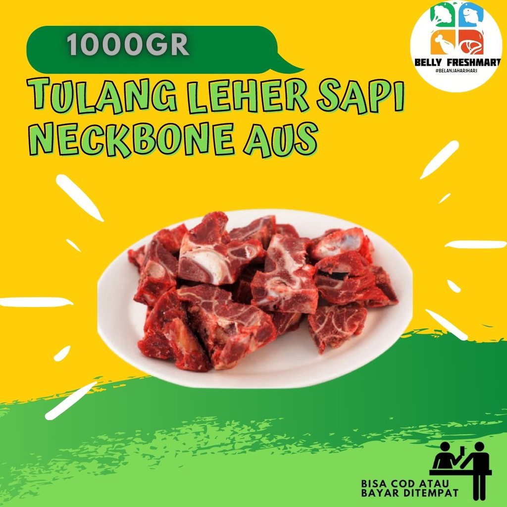

Tulang Leher Sapi Neck Bone Australia 1000 Gram Bahan Masakan Daging Segar Siap Masak
