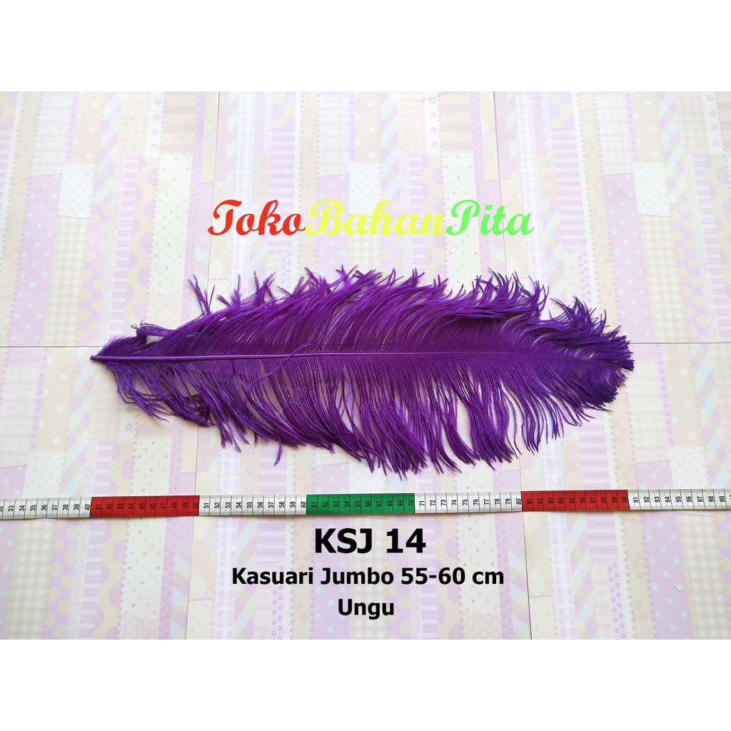 (1 HELAI) BULU DEKORASI 55-60cm KSJ 14 | OSTRICH | BULU HIAS | BULU CRAFT | TOKO BAHAN PITA
