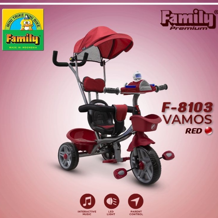 Sepeda Anak Roda Tiga Family Vamos F - 8103 Mainan Anak