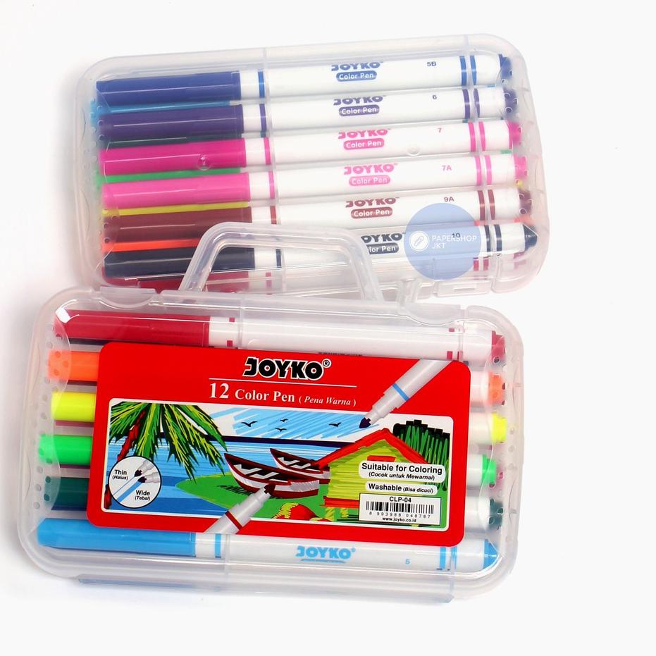 

New - JOYKO - Color Pen Pulpen Pena Warna Joyko CLP-04 12 Warna - SET 시