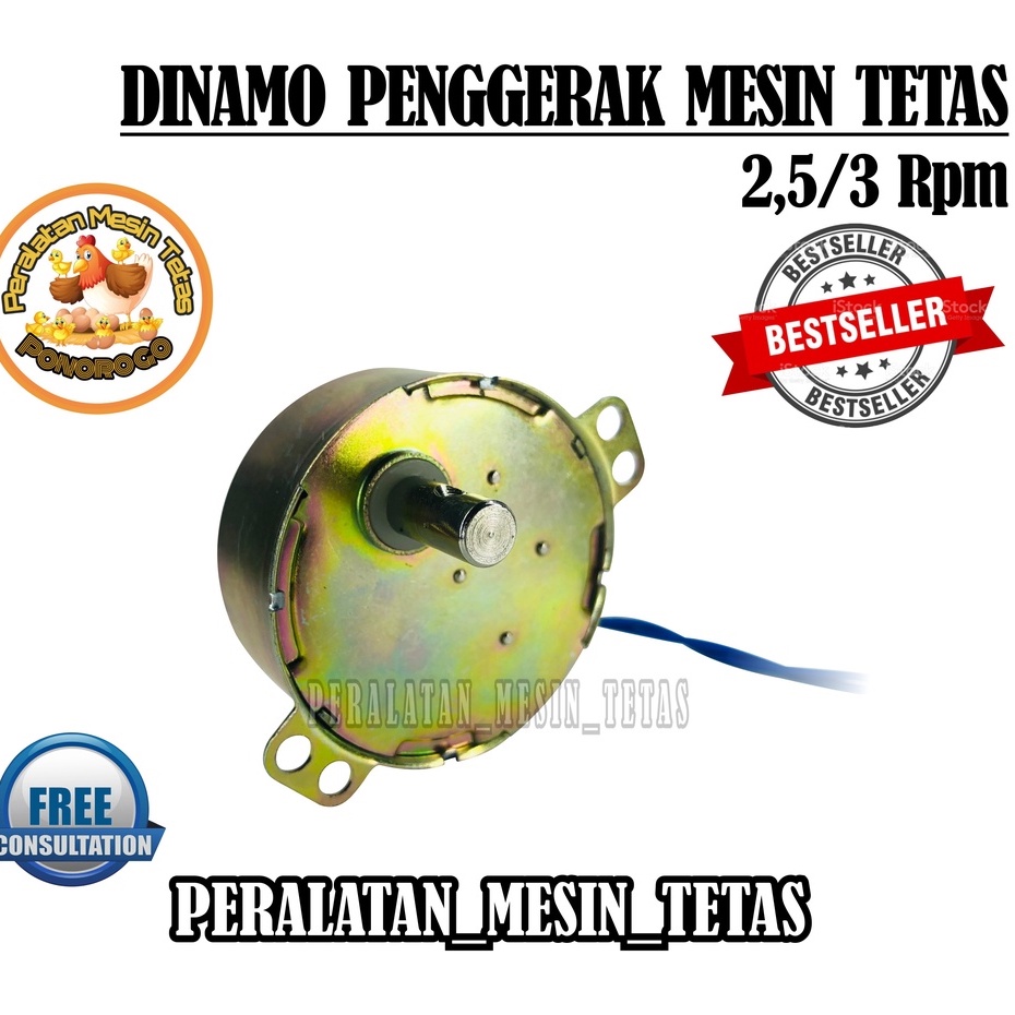 Dinamo Mesin Tetas Ac Dinamo Synchronous 2.5RPM