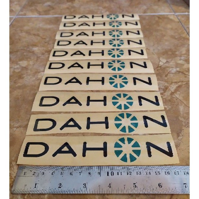 PROMO DECAL STICKER SEPEDA LIPAT STIKER CUTTING DAHON HITAM PUTIH WARNA TIDAK PUDAR