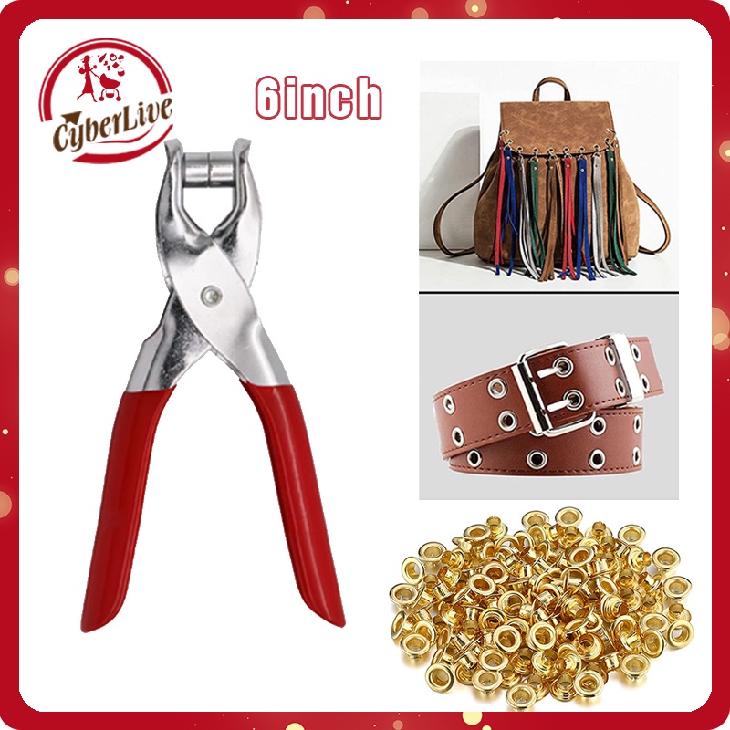 

Tang Eyelet Mata Ayam 6inch Alat Pasang Mata Ayam Hole Puncher Diameter Lubang 3 Mm S/D 5 Mm