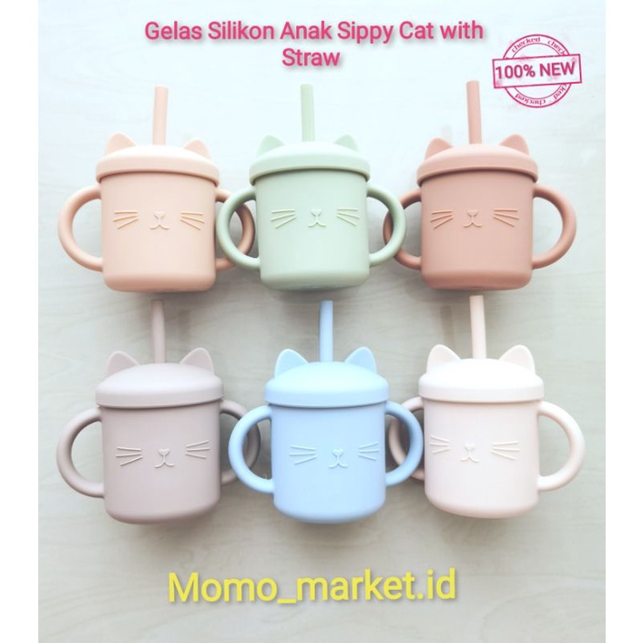 Gelas Silikon Bayi Anak Cat Sippy Cup