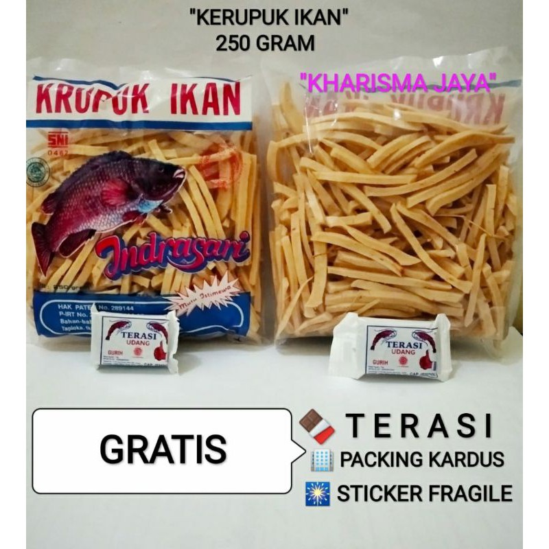 

KRUPUK STIK IKAN UDANG INDRASARI 250Gram