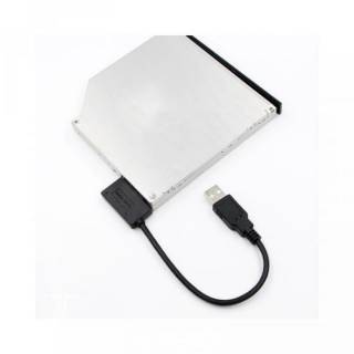 Kabel DVD  laptop internal jadi eksternal CD ROM konverter USB SATA 7+6 13 pin optical Drive adapter