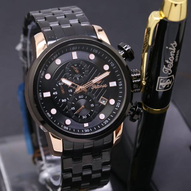 Jam Tangan Pria Tetonis Original New Chrono Aktif Garansi 1 Tahun