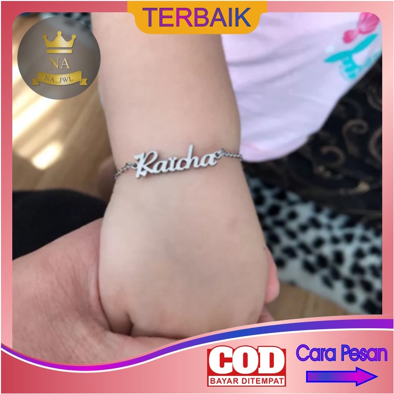 Gelang Perak Wanita Titanium ANTI KARAT bracelet korea cewek aksesoris perempuan anak