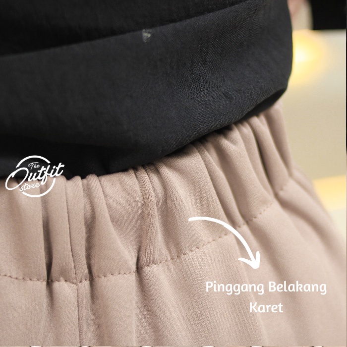 Celana Kulot Wanita Highwaist Clana Kulot Wanita Panjang Bahan Scuba Premium